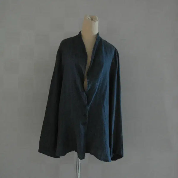[BUNJANG] Linen Cardigan Navy / 린넨가디건/66~77사이즈/최상급