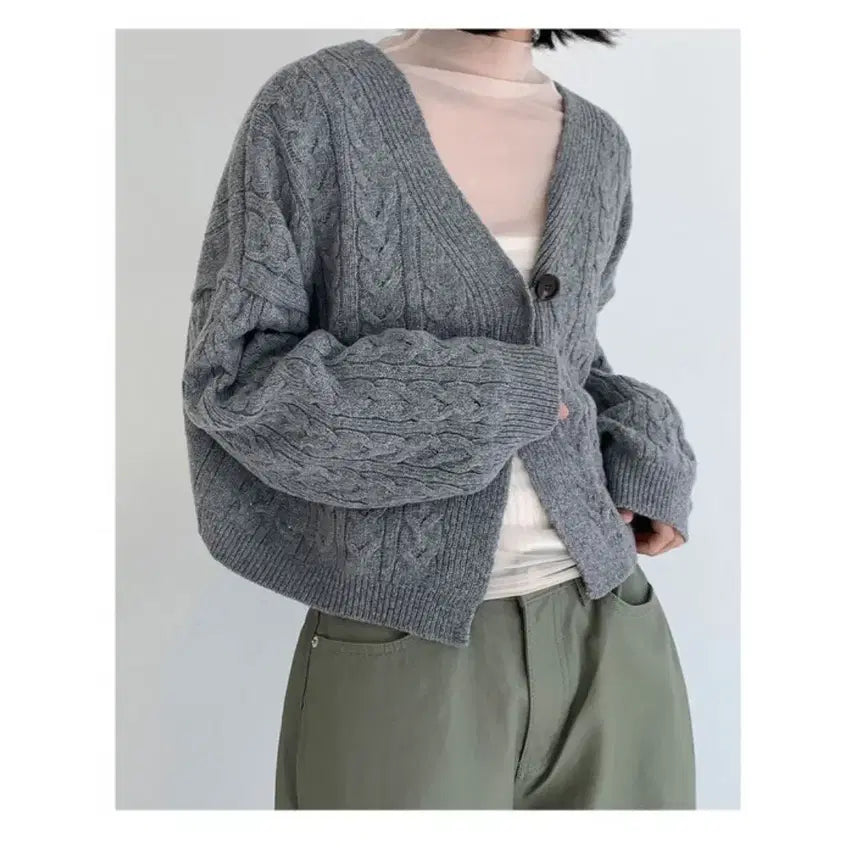[BUNJANG] E.EN One-Button Shawl Cardigan / 이엔 원버튼 숄 가디건