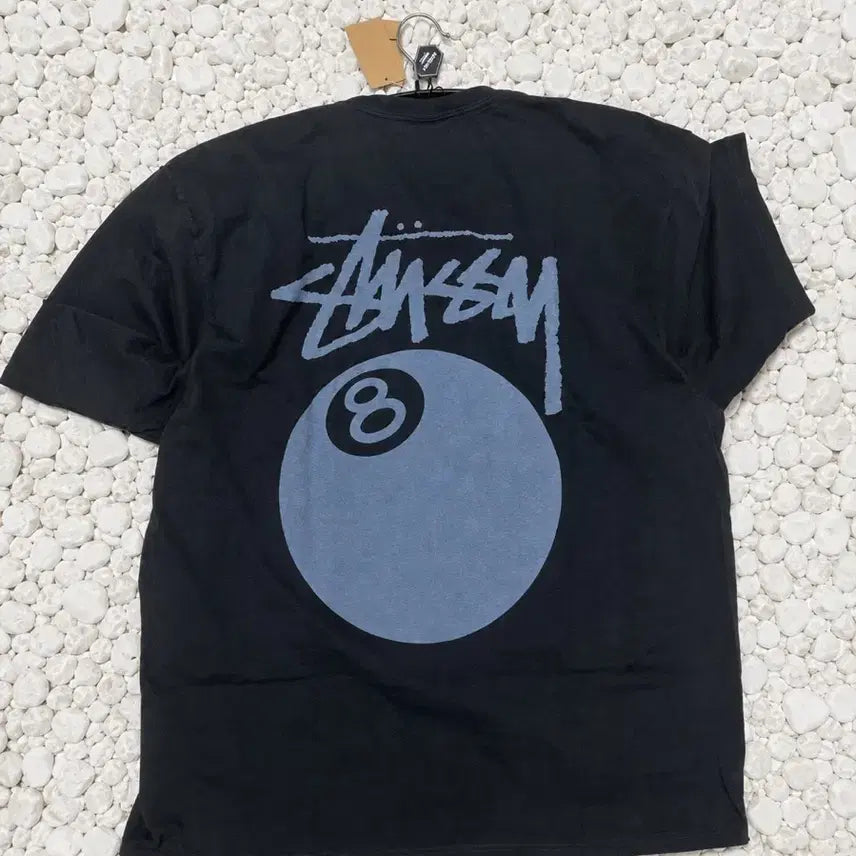 [BUNJANG] Stussy 8 Ball Pigment Dyed Black T-Shirt / [크림,새상품]스투시 8볼 피그먼트 다이드 블랙