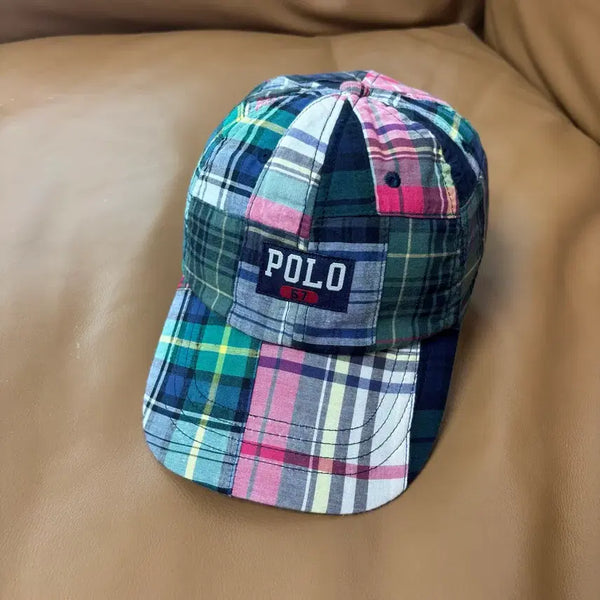 [BUNJANG] Polo Ralph Lauren Madras Check Patchwork 6-Panel Ball Cap / POLO 폴로 랄프로렌 6패널 볼캡 모자 마드라스 체크 패치워크