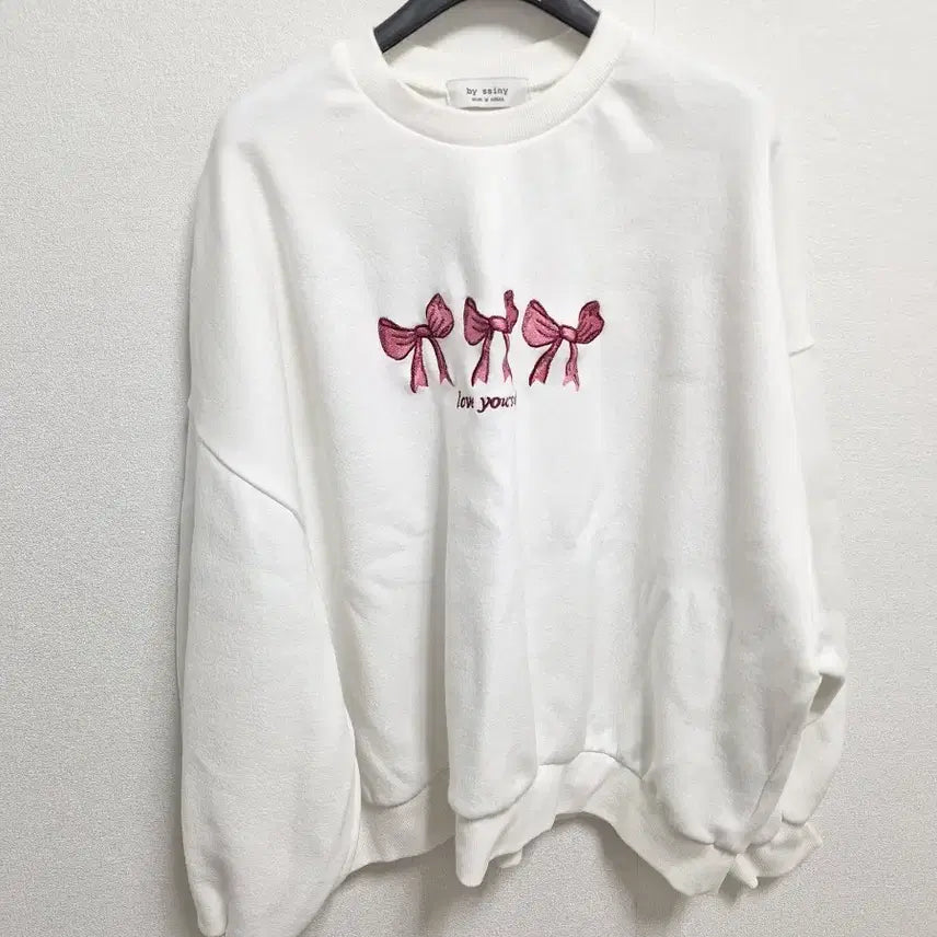 [BUNJANG] Bysini Ribbed Sweatshirt / 새상품 바이씨니 리본 맨투맨