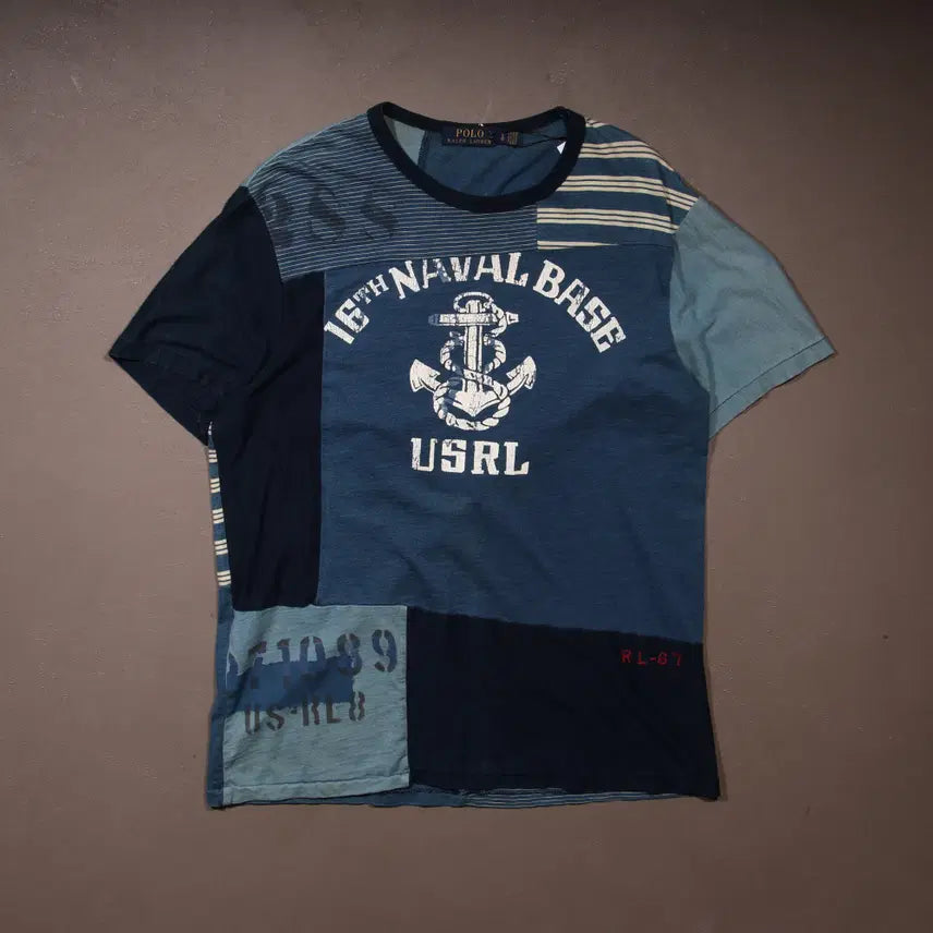 [BUNJANG] Polo Ralph Lauren Patchwork T-Shirt / 00's 폴로 랄프로렌 패치워크 반팔티셔츠 A453