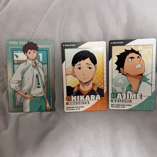 [BUNJANG] Haikyuu!! Tooru Oikawa Metallic Card & Iwaizumi Hajime & Ennoshita Chikara Baka Cards Bundle / 하이큐 오이카와 메탈릭카드