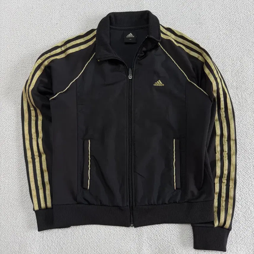 [BUNJANG] Adidas Track Jacket Black Gold / 아디다스 져지 집업 검정 금색