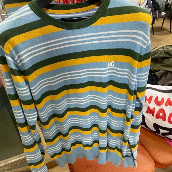 [BUNJANG] DC Striped Vintage Knit Sweater / DC 스트라이프 빈티지 니트