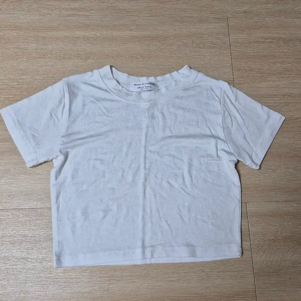 [BUNJANG] White Cropped Short-Sleeve T-Shirt / 크롭 반팔 티셔츠 화이트