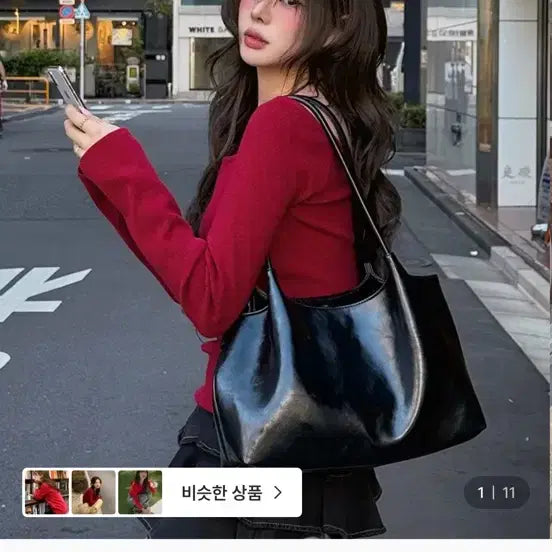 [BUNJANG] Shoopen Black Leather Shoulder Bag / 슈펜 블랙 레더 숄더백 사용감 xx