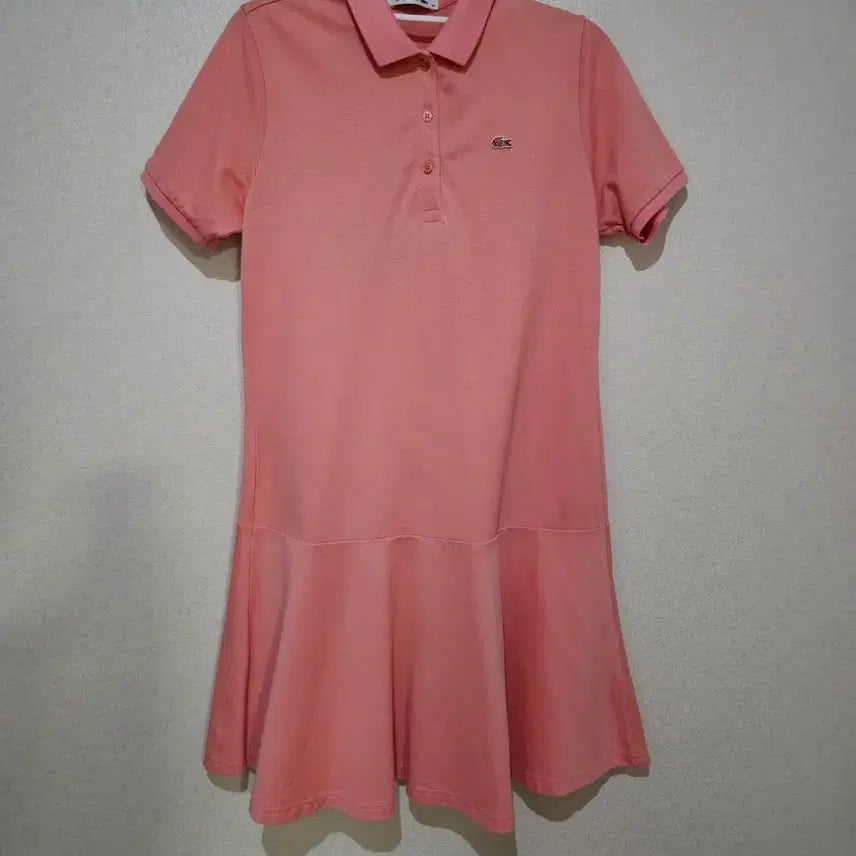 [BUNJANG] Lacoste Women's Pink Polo Dress / 라코스테 여성 핑크 폴로 원피스