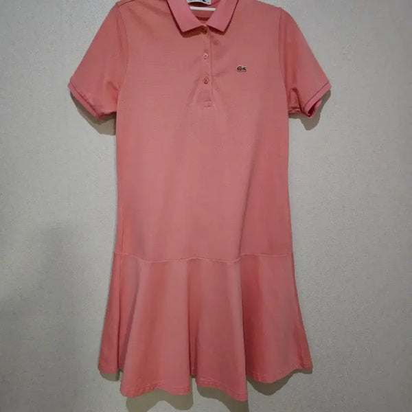 [BUNJANG] Lacoste Women's Pink Polo Dress / 라코스테 여성 핑크 폴로 원피스