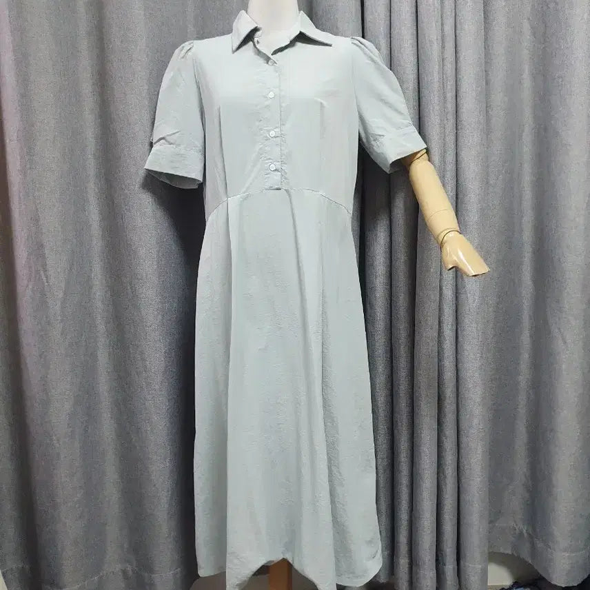 [BUNJANG] Blumin Mint Square Maxi Dress / 사각사각 블루민트 맥시원피스