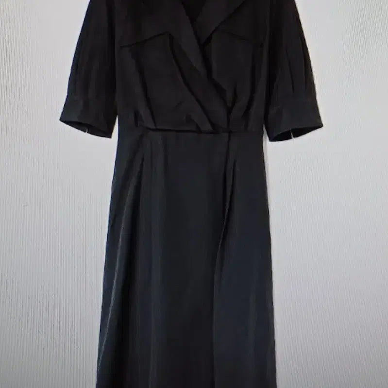 [BUNJANG] KUHO Linen Blend Open Collar Dress Size 2 (55) / KUHO 구호 린넨 블렌드 오픈 카라 원피스 2사이즈 55 여성
