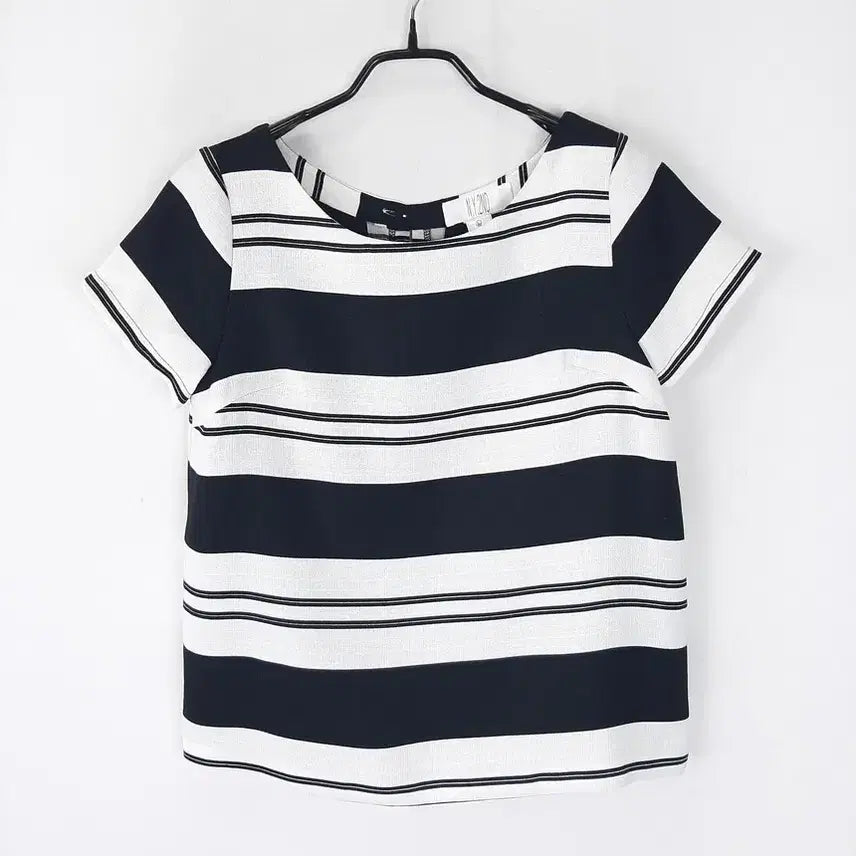 [BUNJANG] Women's Striped Back Slit Blouse / 여성 스트라이프 뒷 트임 블라우스L
