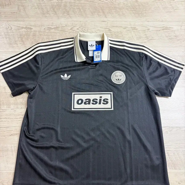 [BUNJANG] Adidas Oasis Jacquard Jersey Black L / 아디다스 오아시스 자카드 저지 블랙 L