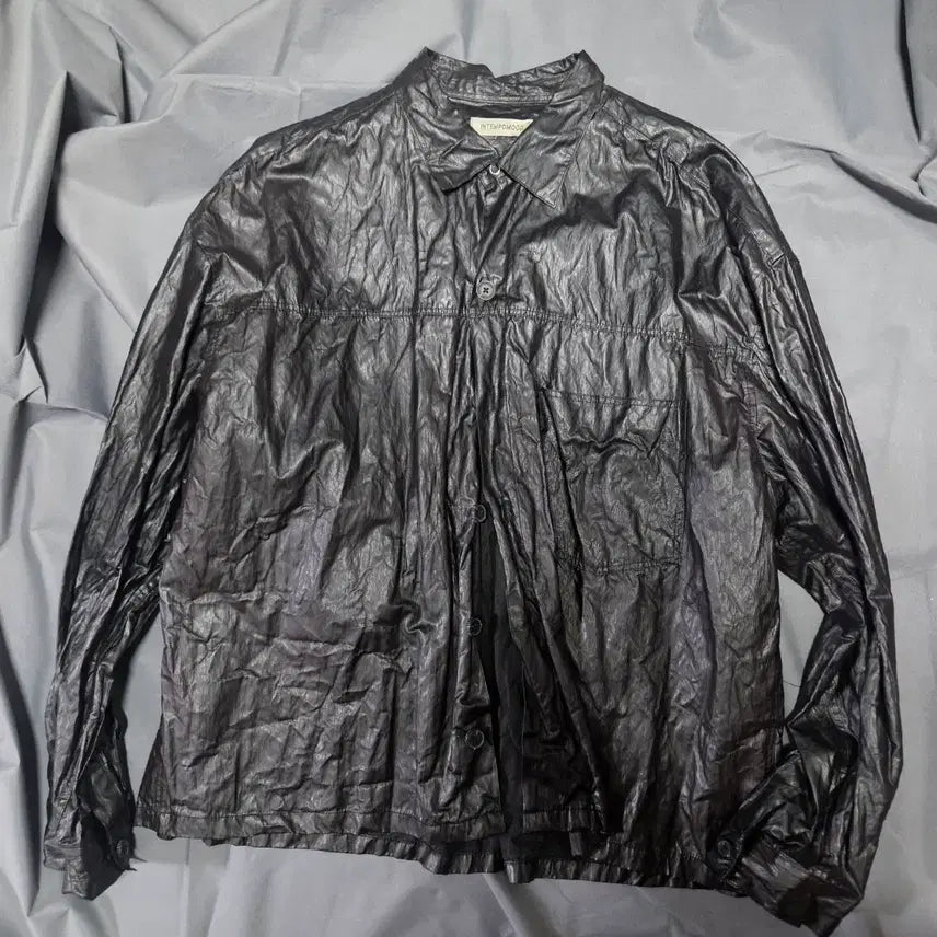 [BUNJANG] In Tempo Mood Wrinkle Deformer Outfit Shirt Black / 인템포무드 링클 디포머 아웃핏 셔츠 블랙