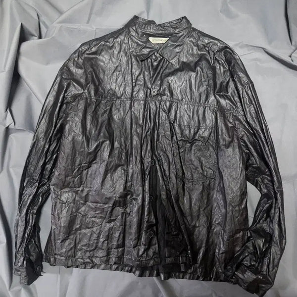 [BUNJANG] In Tempo Mood Wrinkle Deformer Outfit Shirt Black / 인템포무드 링클 디포머 아웃핏 셔츠 블랙