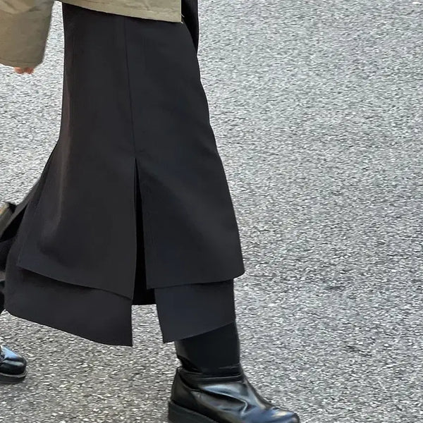 [BUNJANG] Lears Wool Layered Skirt (M) / 리어스 울 레이어 스커트 M