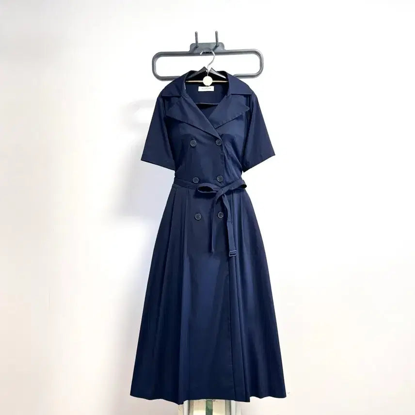 [BUNJANG] MOJO.S.PHINE Navy Spandex Belted Dress / 모조에스핀원피스