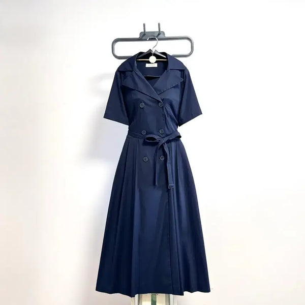 [BUNJANG] MOJO.S.PHINE Navy Spandex Belted Dress / 모조에스핀원피스