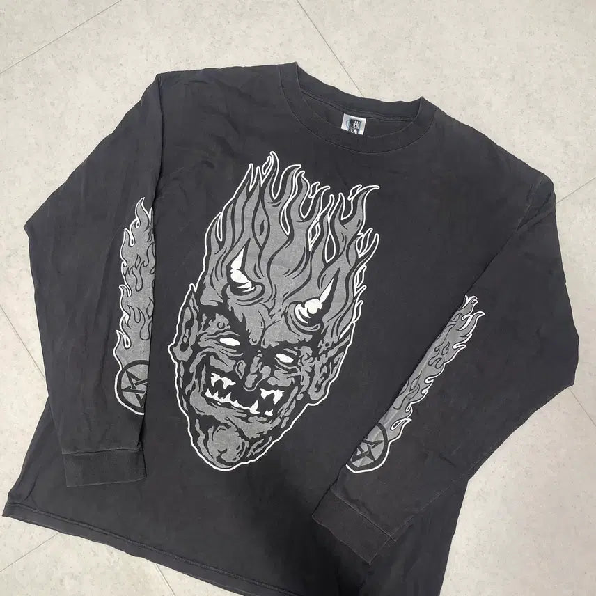 [BUNJANG] 90's White Zombie 666 Long Sleeve XL / [XL] 90's White Zombie 화이트 좀비 666 롱슬리브
