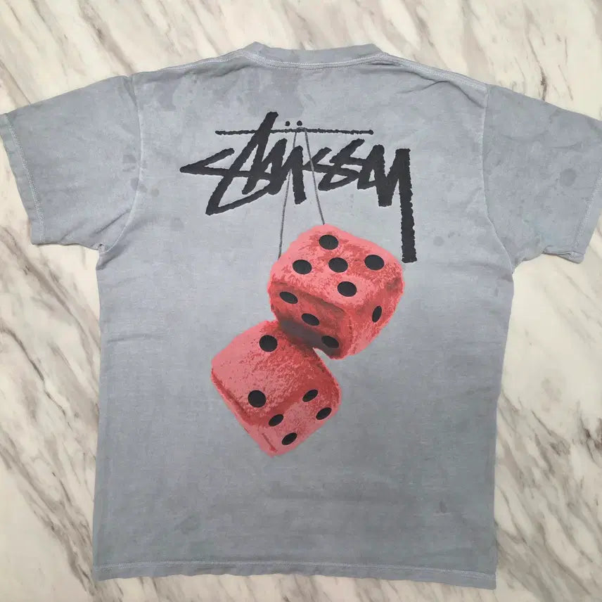 [BUNJANG] Stüssy Fuzzy Dice Short Sleeve T-Shirt / 스투시 퍼지 다이스 반팔 티셔츠