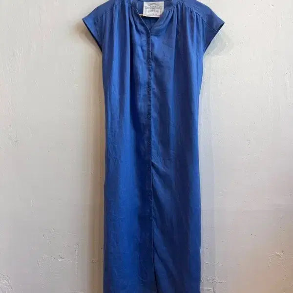 [BUNJANG] NIMES Pure Linen Blue Dress / NIMES 퓨어린넨 블루 원피스