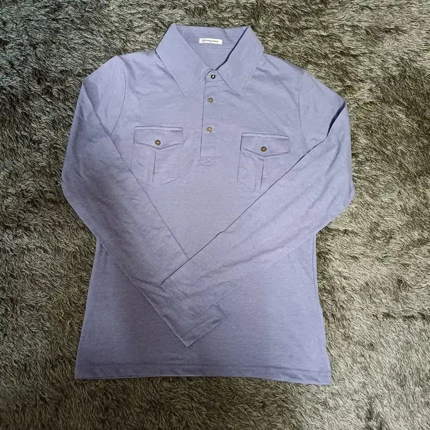 [BUNJANG] Chrome Blue Long Sleeve Polo Shirt with Two Pockets - Women's 95 / chrome 긴팔 폴로셔츠 블루 2포켓 95 66 여성