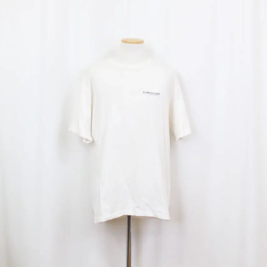 [BUNJANG] Andersson Bell Men's Oversized White Round Neck Short Sleeve T-Shirt (Size M) / [정품] 앤더슨벨 남성 오버핏 화이트 라운드넥 반팔 티셔츠 (M) 상상샵