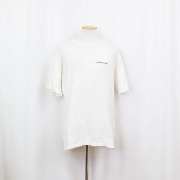 [BUNJANG] Andersson Bell Men's Oversized White Round Neck Short Sleeve T-Shirt (Size M) / [정품] 앤더슨벨 남성 오버핏 화이트 라운드넥 반팔 티셔츠 (M) 상상샵