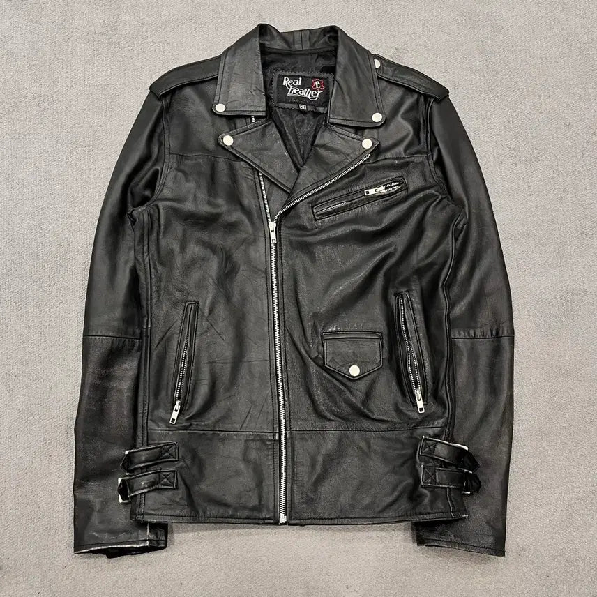 [BUNJANG] Real Leather Rider Jacket / 42 리얼레더 라이더 자켓