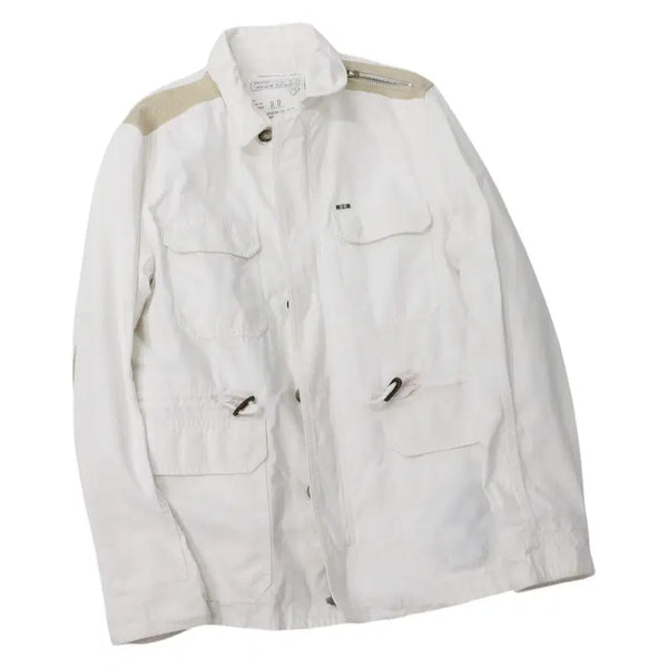 [BUNJANG] Diesel Vintage Patchwork Leather Elbow Detail Safari Jacket (L) / 디젤 빈티지 패치워크 레더 엘보우 디테일 사파리 야상 자켓 (L)