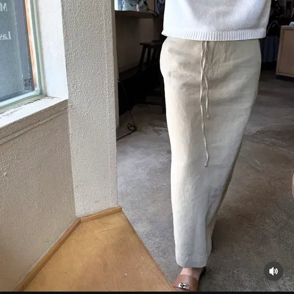 [BUNJANG] Degrees Linen String Skirt - Small / 디그리스 린넨 스트링 스커트 s