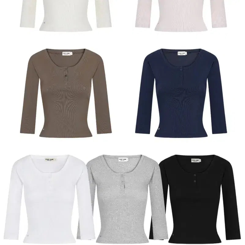 [BUNJANG] Pale J Store Basic Three-Quarter Sleeve T-Shirt / 페일제이드 Basic Three-Quarter Sleeve T 슬리브 티
