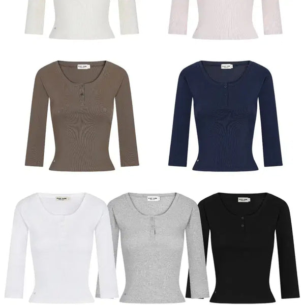 [BUNJANG] Pale J Store Basic Three-Quarter Sleeve T-Shirt / 페일제이드 Basic Three-Quarter Sleeve T 슬리브 티