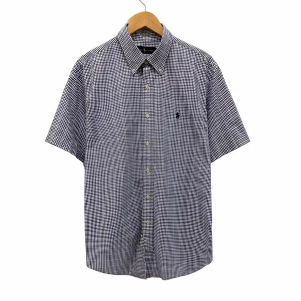 [BUNJANG] Polo Ralph Lauren Blue & Navy Check Short Sleeve Shirt XL / 폴로 반팔 체크셔츠 블루&네이비 (XL/115~120)