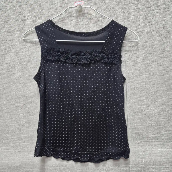 [BUNJANG] Polka Dot Sleeveless Blouse / 자408 도트 나시 블라우스