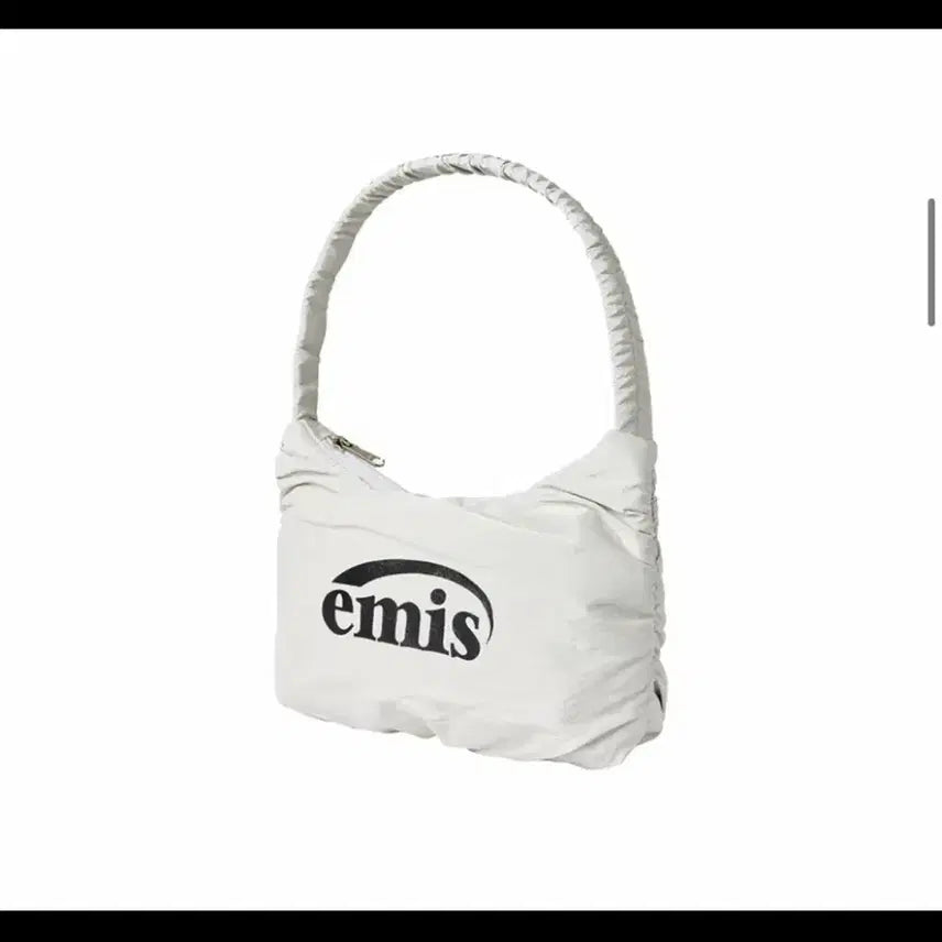 [BUNJANG] Emis Glossy Shirring Hobo Bag White / 이미스 글로시 셔링 호보백 화이트