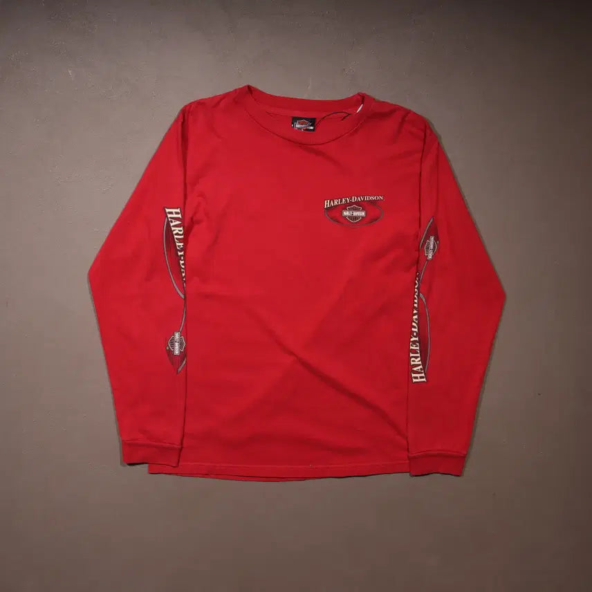 [BUNJANG] Harley-Davidson 00s Graphic Long Sleeve T-Shirt / 00's 할리데이비슨 프린팅 긴팔티셔츠 A457