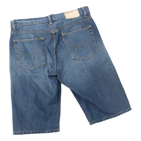 [BUNJANG] Edwin 503 Premium Made in Japan Vintage Washing Denim Shorts (34) / 에드윈 503 프리미엄 메이드 인 재팬 빈티지 워싱 데님 반바지 (34)