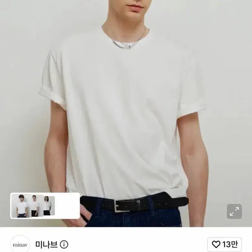 [BUNJANG] Minav Cropped Short-Sleeve T-Shirt White M / 미나브 크롭 반팔 티셔츠 화이트 m