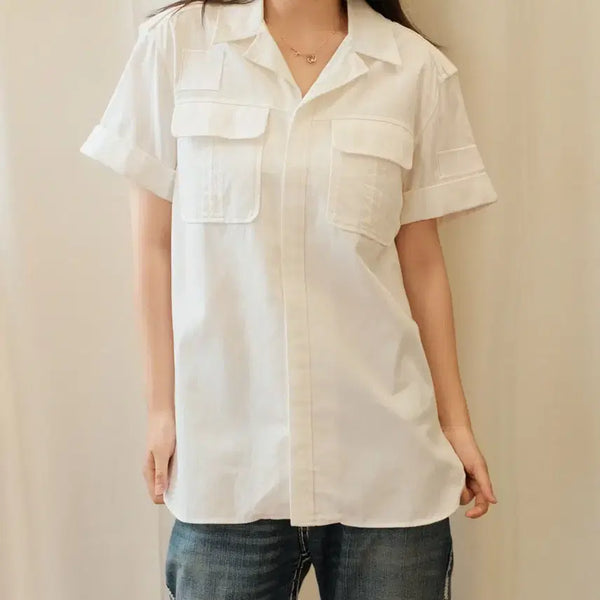 [BUNJANG] Neil Barrett Safari Military Utility Short Sleeve Shirt / 닐바렛 사파리 밀리터리 유틸리티 반팔 셔츠