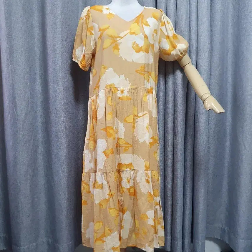 [BUNJANG] Floor Puff Long Dress / 플로어 퍼프 롱 원피스
