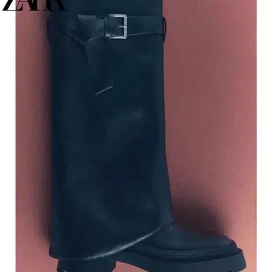 [BUNJANG] ZARA Flat Gately Long Boots / ZARA 자라 플랫 게이틀 롱부츠