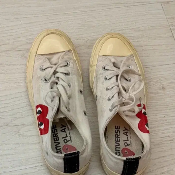 [BUNJANG] Comme des Garçons x Converse White Canvas Shoes (230mm) / 꼼데가르송컨버스 화이트 230