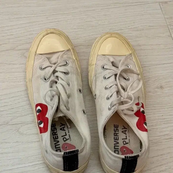 [BUNJANG] Comme des Garçons x Converse White Canvas Shoes (230mm) / 꼼데가르송컨버스 화이트 230