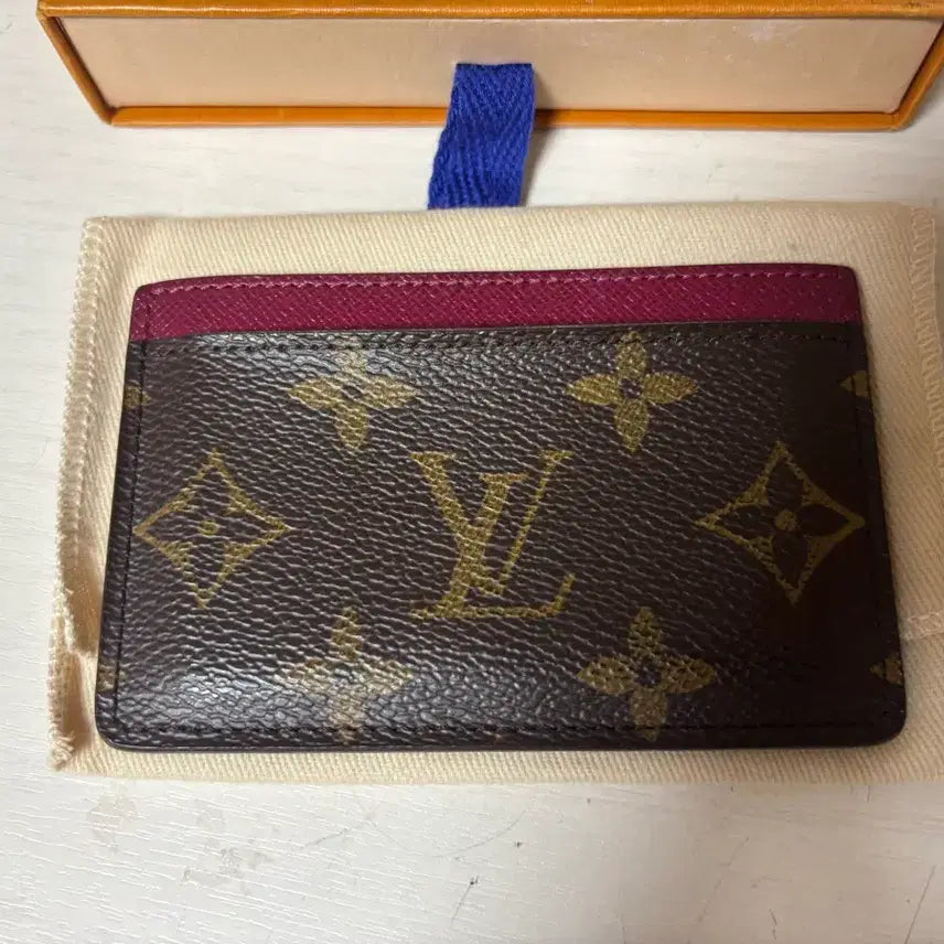 [BUNJANG] Louis Vuitton Monogram Fuchsia Card Holder / 루이비통 모노그램 푸시아 카드홀더