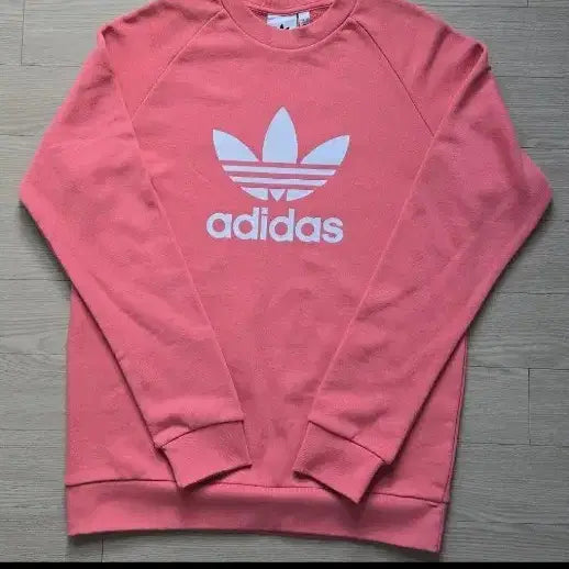 [BUNJANG] Adidas Big Trefoil Pink Sweatshirt M / [새상품] 아디다스 빅 트레포일 핑크 맨투맨 M
