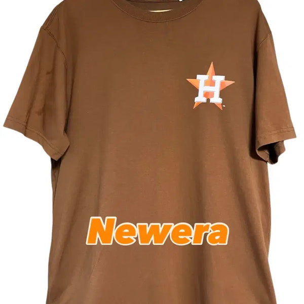 [BUNJANG] New Era Houston Astros Brown Printing T-Shirt XL / 뉴에라 휴스턴 애스트로스 브라운 프린팅 티
