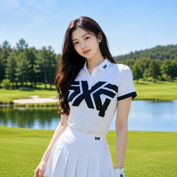 [BUNJANG] PXG Women's Golf Big Logo Short Sleeve Polo Shirt M / [정품]PXG 여성 골프 빅 로고 카라 반팔 티셔츠 M