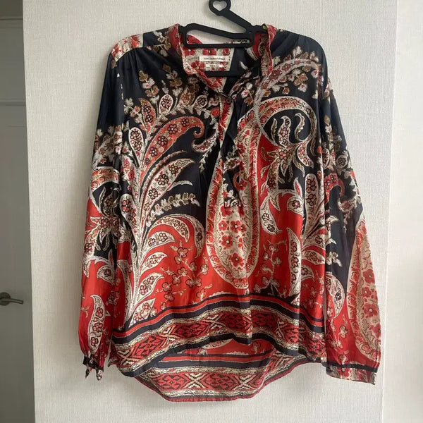 [BUNJANG] Isabel Marant Etoile Paisley Cotton Blouse Size 36 / (정품) 이자벨마랑 에뚜왈 페이즐리 블라우스 36