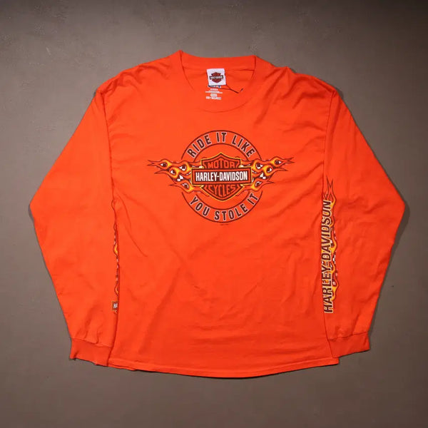 [BUNJANG] Harley Davidson Printing Long Sleeve T-Shirt L / 10's 할리데이비슨 프린팅 긴팔티셔츠 A459